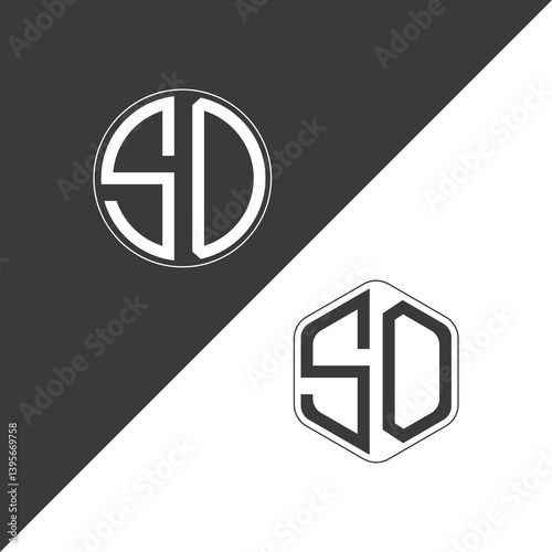 Free Download initial monogram logo With Circle and Polygon shape creative logo design.
 - GFXLoad