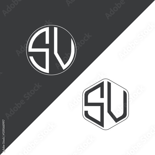 Free Download initial monogram logo With Circle and Polygon shape creative logo design.
 - GFXLoad