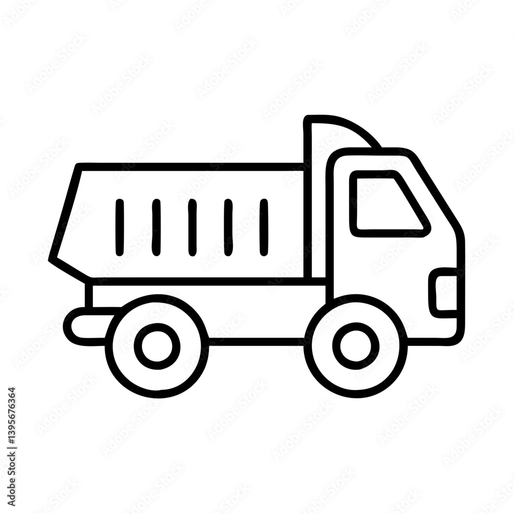 Dump truck vector illustration for construction vehicles and transportation art Dump truck vector illustration for construction vehicles and transportation art