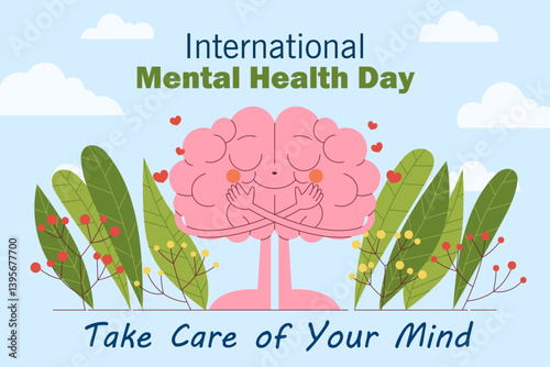 World Mental Health Day poster showcasing vibrant colors and key messages about mental health awareness and support.