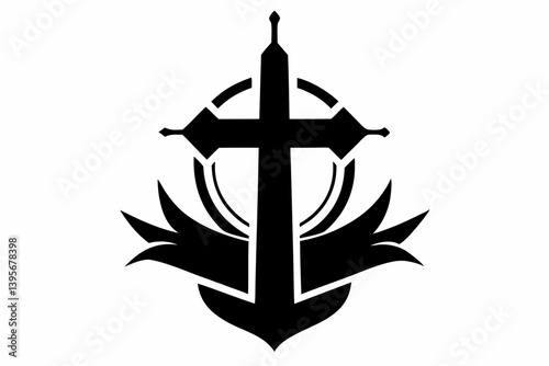 Christian silhouette black vector