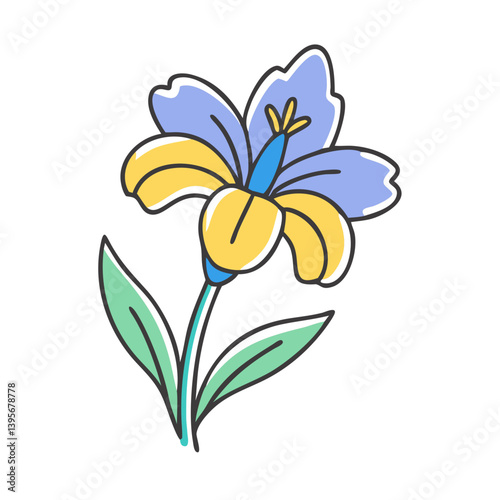 iris flower icon, iris flower vector illustration-simple illustration of iris flower, perfect for iris flower logos and icons