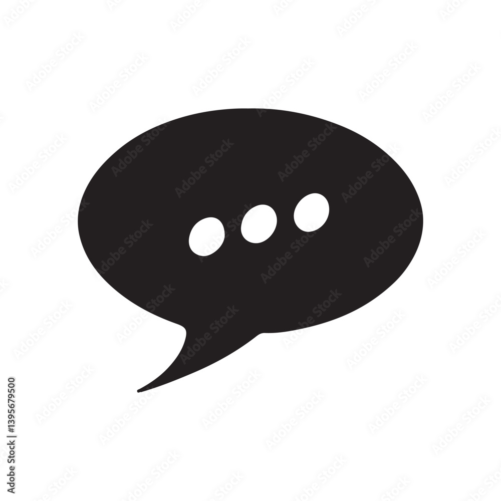 Talk message bubble icon silhouette vector illustration design on white background Talk message bubble icon silhouette vector illustration design on white background