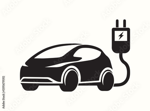 Clean Energy Car Silhouette 