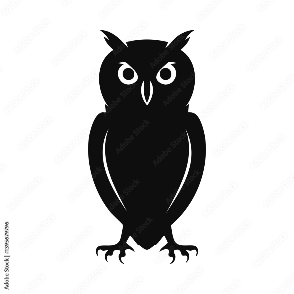Fototapeta premium owl on white background, vector art