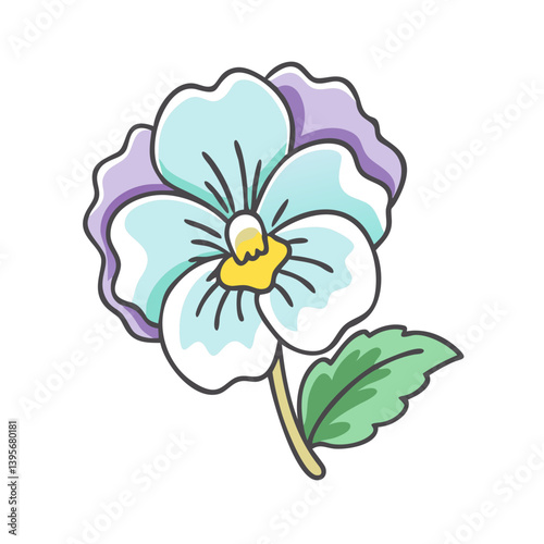pansy flower icon, pansy flower vector illustration-simple illustration of pansy flower, perfect for pansy flower logos and icons