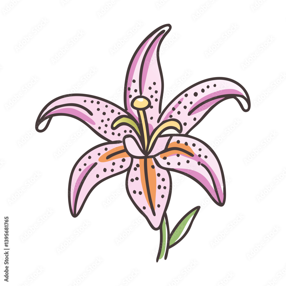 Naklejka premium toad lily flower icon, toad lily flower vector illustration-simple illustration of toad lily flower, perfect for toad lily flower logos and icons