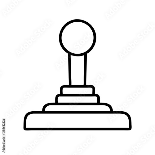 Manual transmission gear shift stick vector art for car automobile automotive part