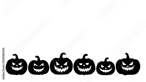 halloween pumpkin set on white background