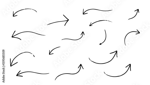 grunge arrow vector set. grunge arrow brush 