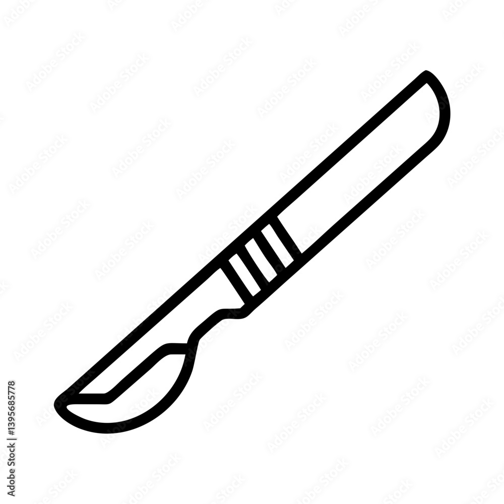 Scalpel surgical blade vector icon illustration for medical procedures design Scalpel surgical blade vector icon illustration for medical procedures design