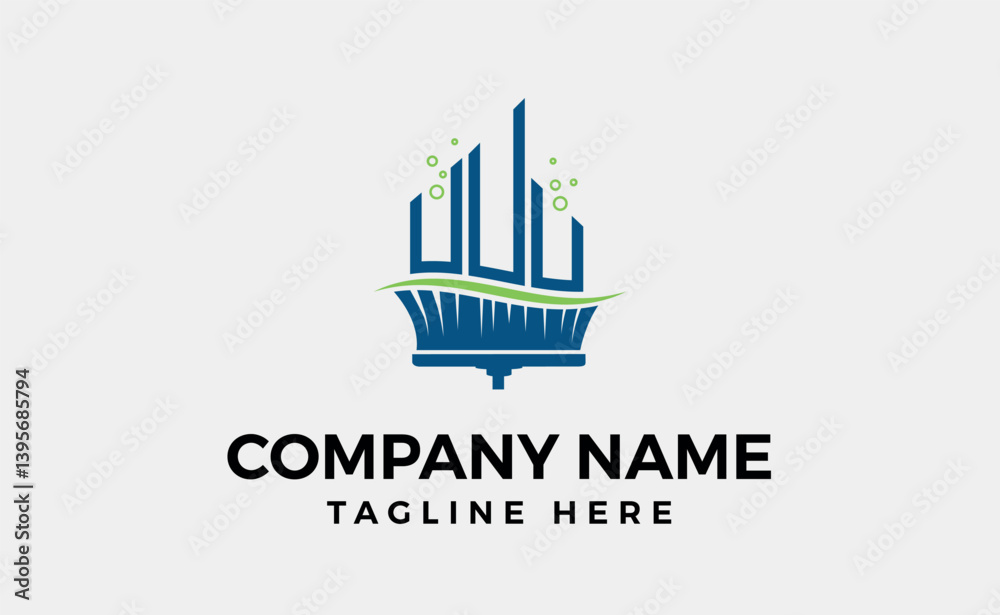 Fototapeta premium Fresh cleaning services logo design for your business Vector illustration