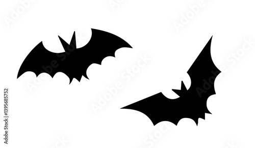 halloween bat and bats vector set