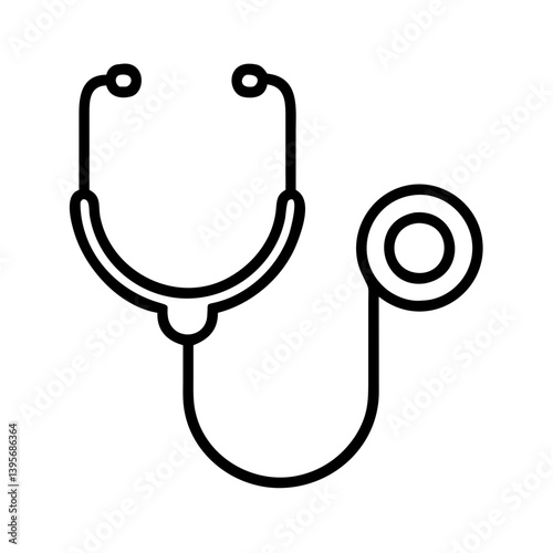 Stethoscope vector icon medical equipment for doctor checkup and healthcare tool
