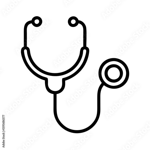 Stethoscope vector illustration for medical checkup and healthcare diagnostics
