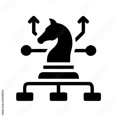 Chess Knight Strategy Symbol Icon Design