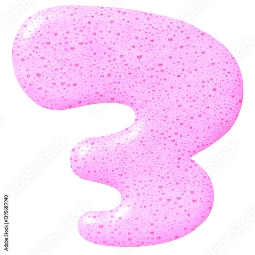 pink number 3