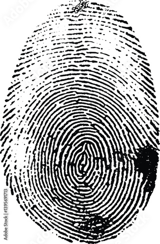 Fingerprint icons. Personal id identity. Press finger, scan for safety.