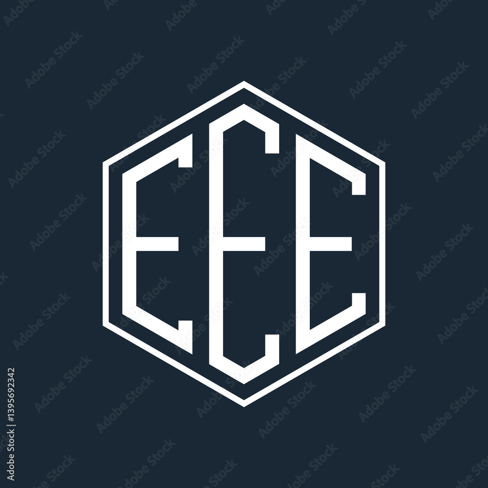 Obraz premium initial monogram logo with Polygon style design