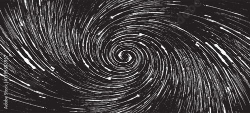 Circular starburst explosion texture. Distressed uneven grunge background. Abstract vector illustration. Overlay to create interesting effect and depth. Isolated on white background.