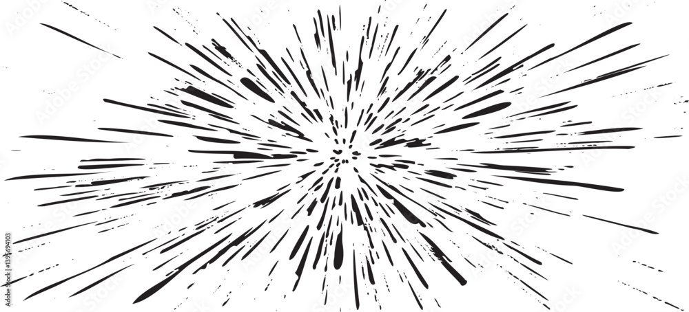 Circular starburst explosion texture. Distressed uneven grunge background. Abstract vector illustration. Overlay to create interesting effect and depth. Isolated on white background. Circular starburst explosion texture. Distressed uneven grunge background. Abstract vector illustration. Overlay to create interesting effect and depth. Isolated on white background.