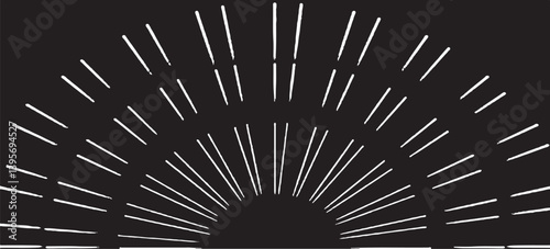 Circular starburst explosion texture. Distressed uneven grunge background. Abstract vector illustration. Overlay to create interesting effect and depth. Isolated on white background.