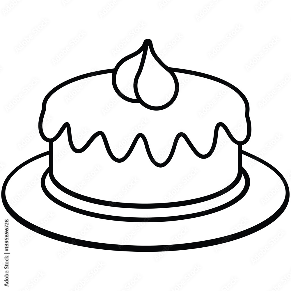 cake on a white background