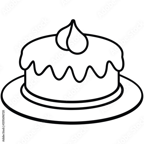cake on a white background