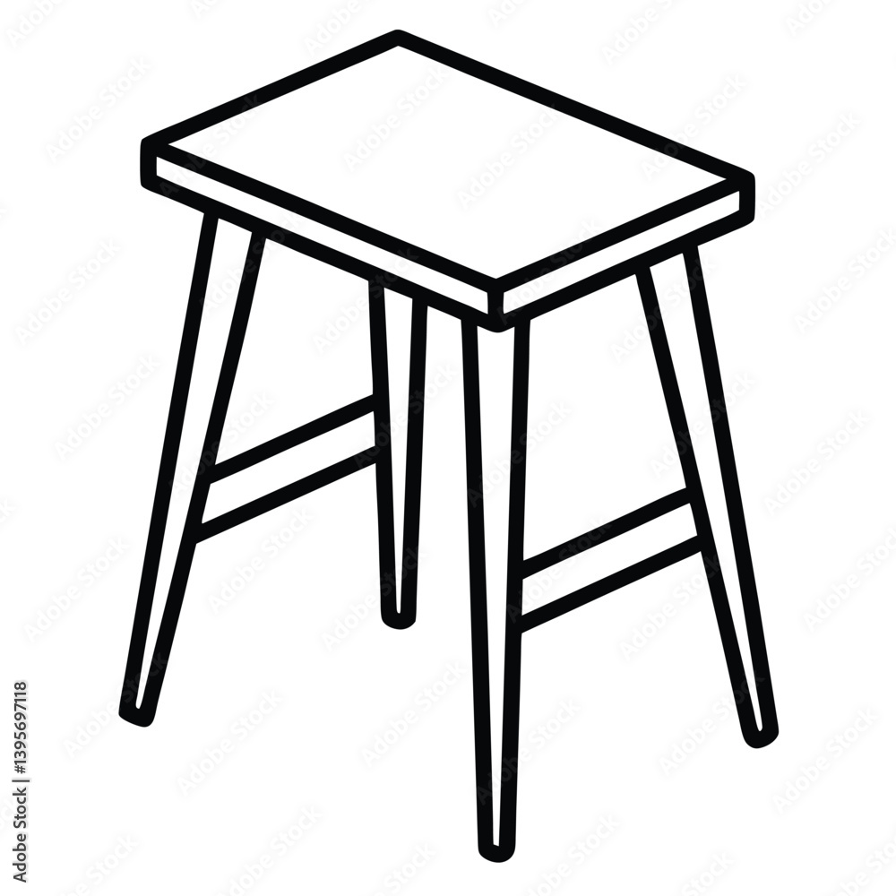 wooden table isolated on white