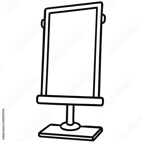 Obraz na płótnie mirror isolated on a white background w salonie