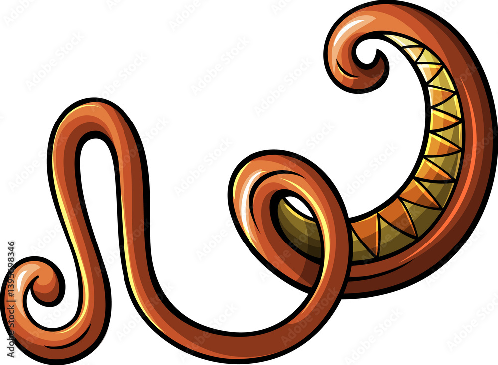 Obraz premium Cartoon decorative curl