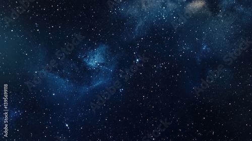 Glistening stars scattered throughout the dark, vastness of space, with nebula background