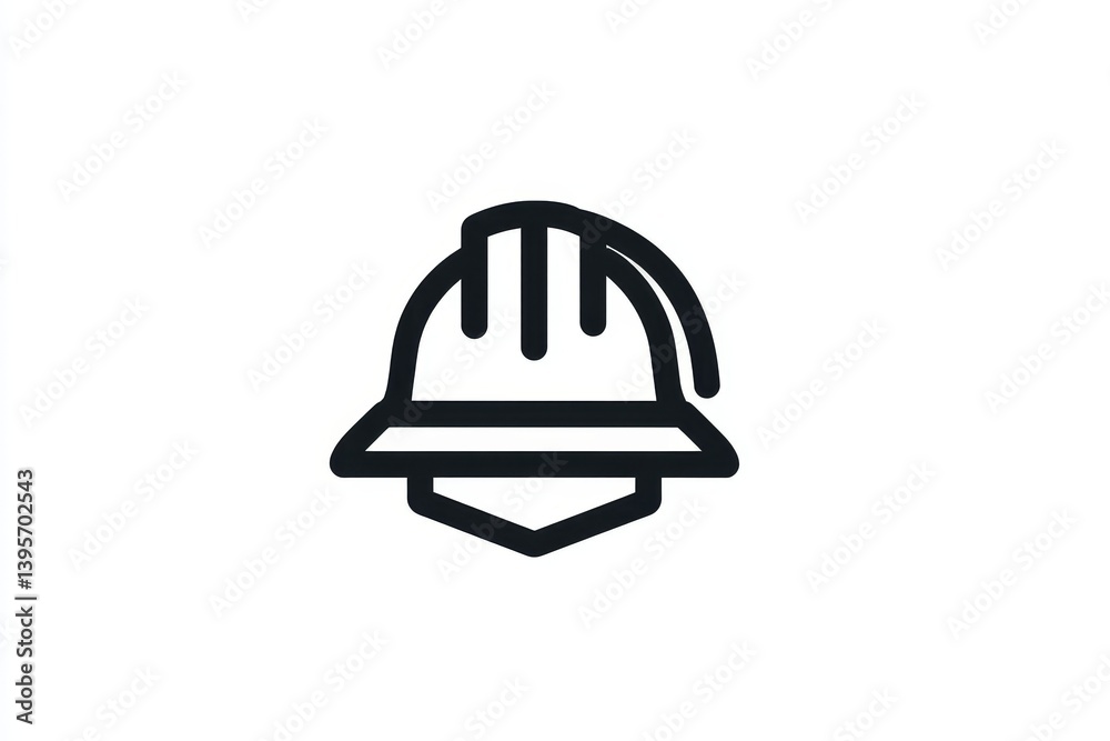 Safety Helmet Minimalist Icon - A minimalist icon depicting a safety helmet, symbolizing protection, construction, engineering, safety, and hard work Safety Helmet Minimalist Icon - A minimalist icon depicting a safety helmet, symbolizing protection, construction, engineering, safety, and hard work