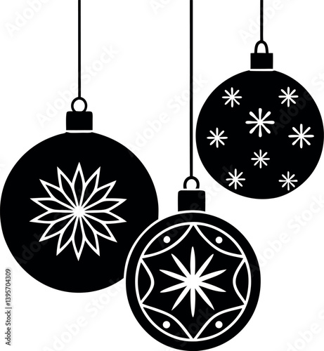 set of christmas balls