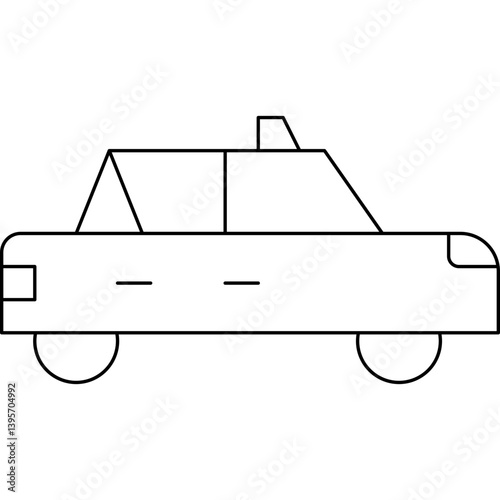 Cab single vector illustration icon