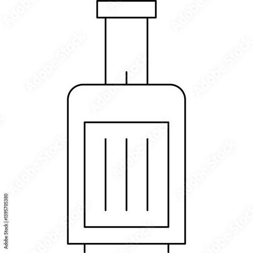 Luggage single vector illustration icon