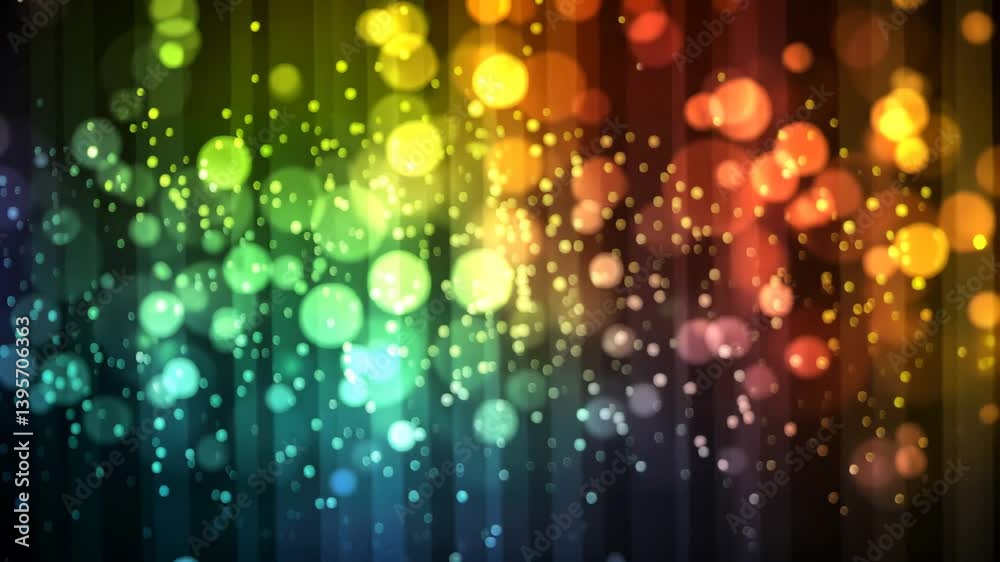 Leuchtende Bokeh Lichter in Regenbogenfarben