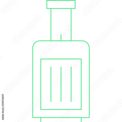 Luggage single vector illustration icon