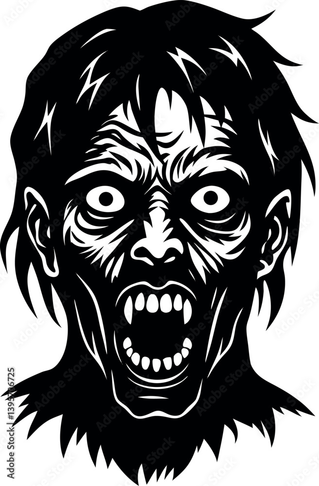 Fototapeta premium creepy-zombie-face