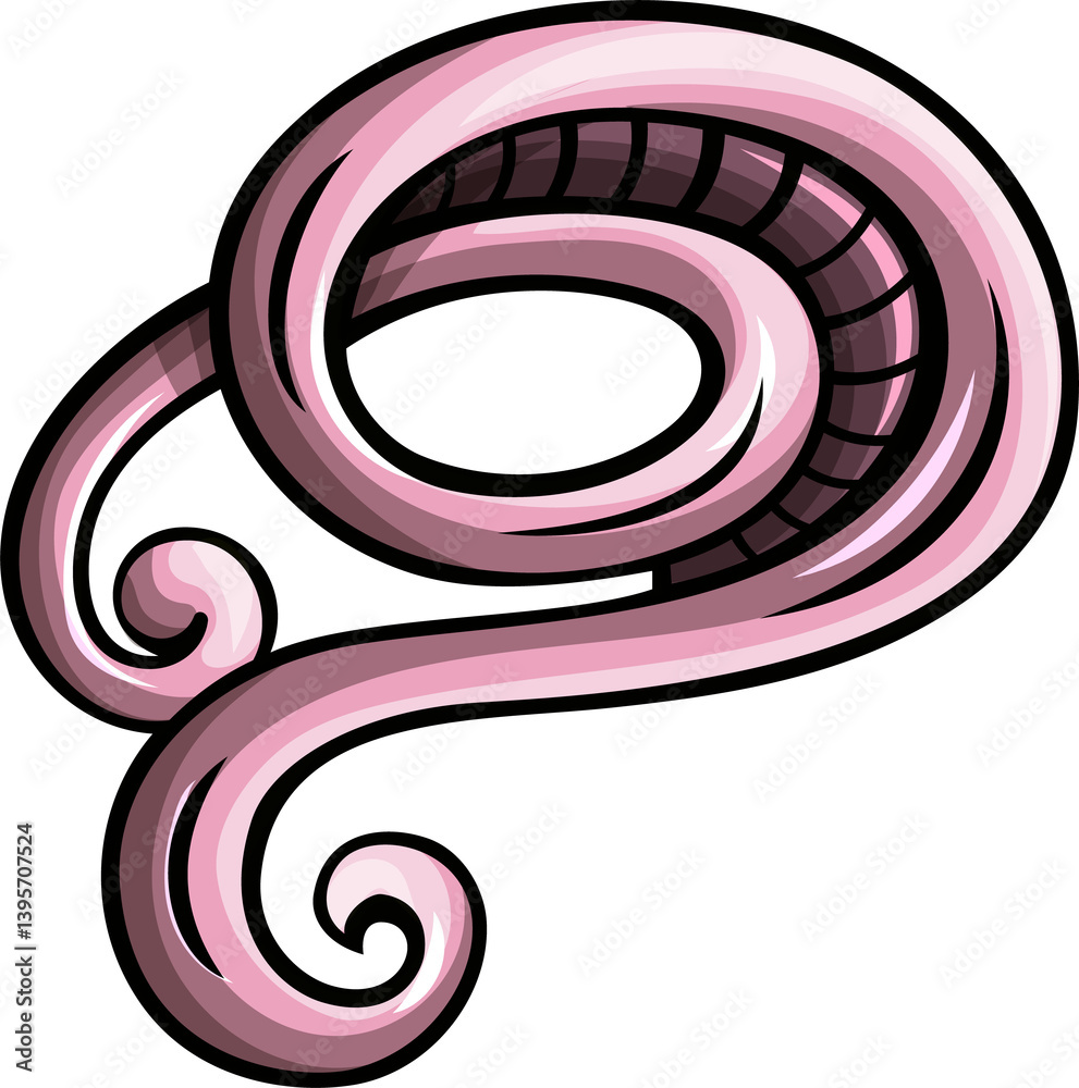 Cartoon decorative curl Cartoon decorative curl