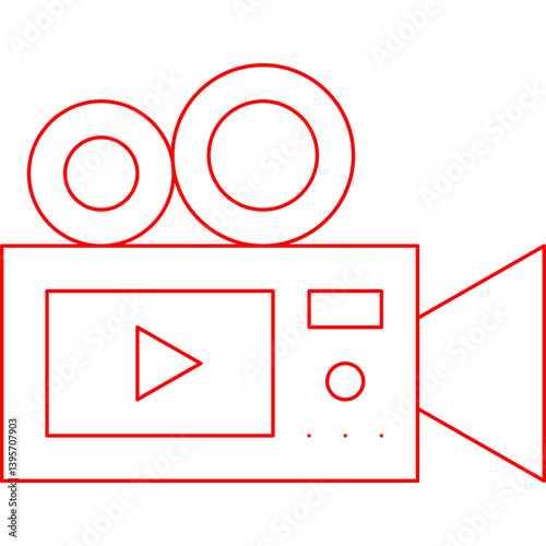 Video Camera single vector illustration icon