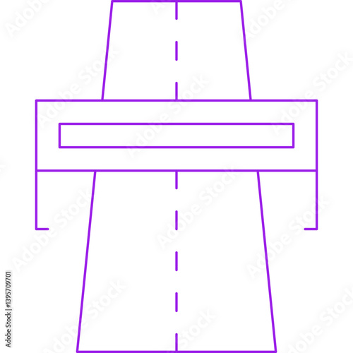 Highway single vector illustration icon