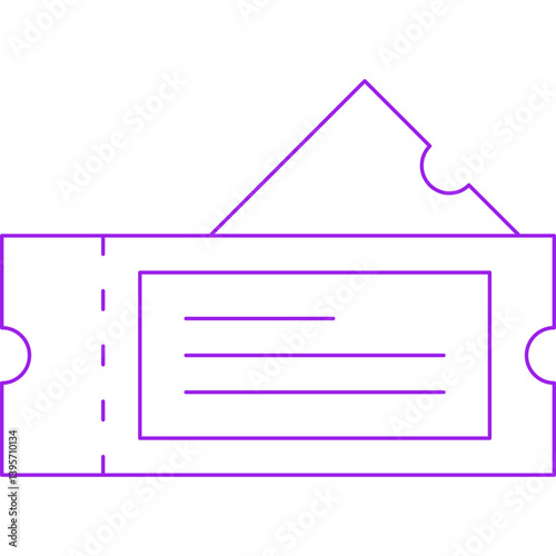 Tickets single vector illustration icon
