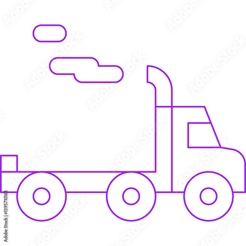 Trailer single vector illustration icon