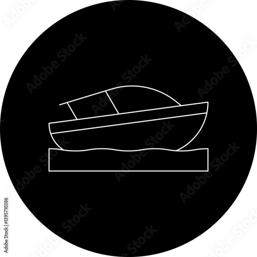 Boating single vector illustration icon