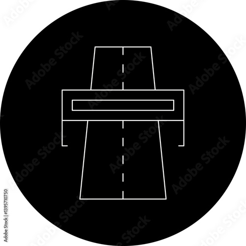 Highway single vector illustration icon