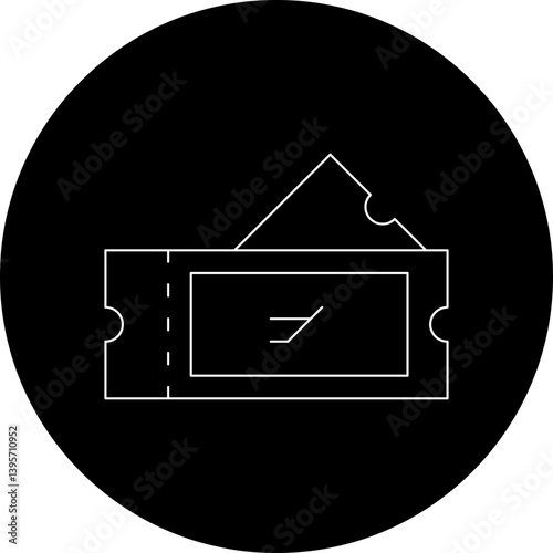 Plane Tickets single vector illustration icon