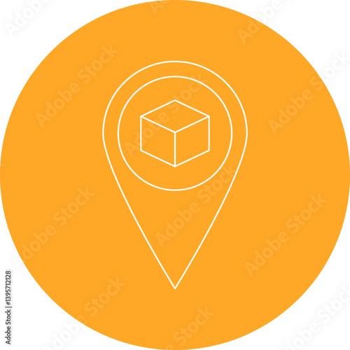 Shipping Location single vector illustration icon