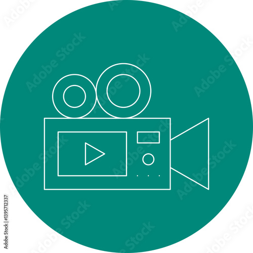 Video Camera single vector illustration icon