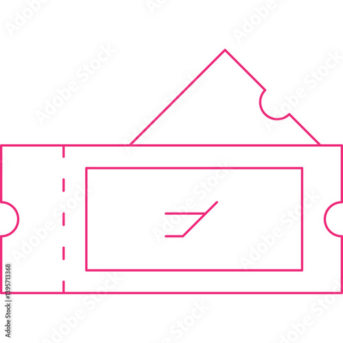 Plane Tickets single vector illustration icon